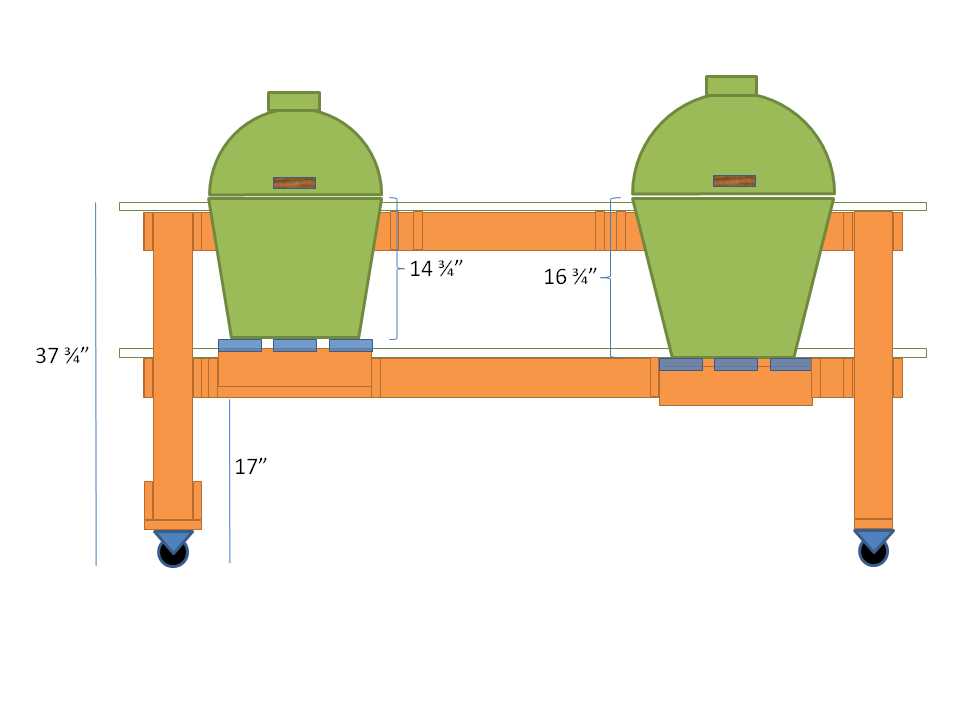 big green egg table nest dimensions